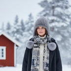 Dame Strikket Baret med Pelslook | Pompom-Detalje & Øredækning | Vinterhue Til Hverdagsbrug i Koldt Vejr | Vanero