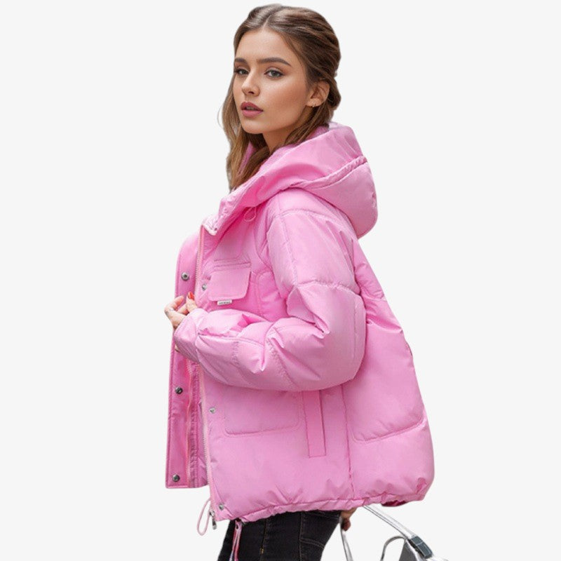 Pufferjakke Til Dame | Polyester Med Oversized Pasform & Store Forlommer | Hætte & Justerbar Snøre I Bundkanten Til Lagdeling | Vanero