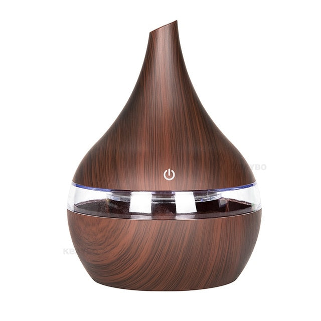 Luftfugter | Ultralyd Luftfugter Med Duftdiffuser Og 7-Farvet LED-Lys | 500ml Til Hjemmet | Vanero