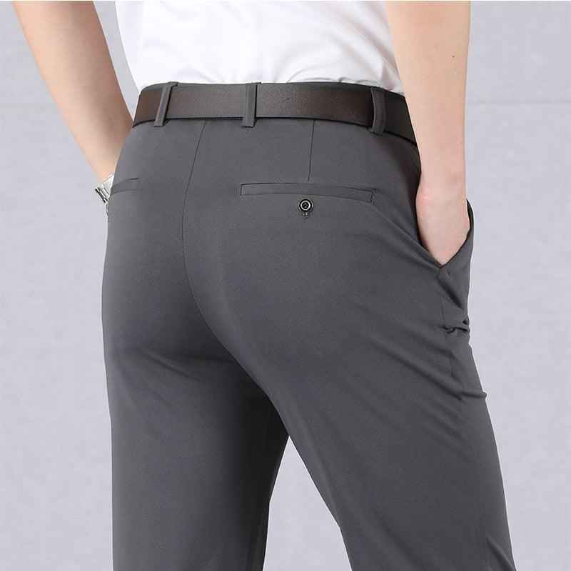 Stretchbukser Til Herre | Bomulds-Polyesterblanding | Slim Fit Med Elastisk Talje, Sidelommer & Baglommer | Vanero