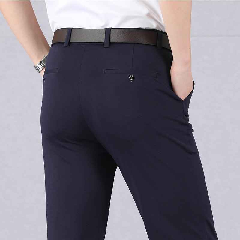 Stretchbukser Til Herre | Bomulds-Polyesterblanding | Slim Fit Med Elastisk Talje, Sidelommer & Baglommer | Vanero