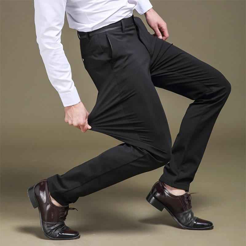 Stretchbukser Til Herre | Bomulds-Polyesterblanding | Slim Fit Med Elastisk Talje, Sidelommer & Baglommer | Vanero