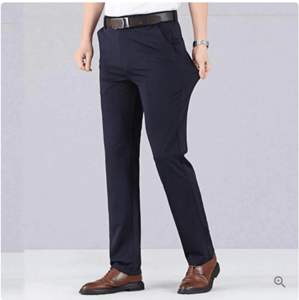 Stretchbukser Til Herre | Bomulds-Polyesterblanding | Slim Fit Med Elastisk Talje, Sidelommer & Baglommer | Vanero
