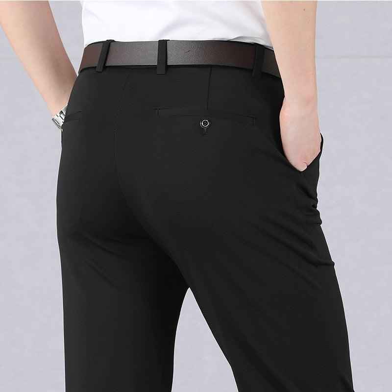 Stretchbukser Til Herre | Bomulds-Polyesterblanding | Slim Fit Med Elastisk Talje, Sidelommer & Baglommer | Vanero
