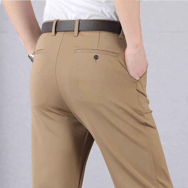 Stretchbukser Til Herre | Bomulds-Polyesterblanding | Slim Fit Med Elastisk Talje, Sidelommer & Baglommer | Vanero