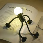 Genopladelig LED Bordlampe | Bærbar Bordlampe med Touch- og Fjernbetjening | Justerbar Belysning | Vanero
