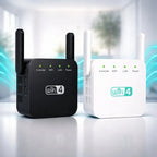 WiFi-Signalforstærker & Repeater | To Antenner & 2,4 GHz Trådløs Forbindelse | Op Til 300 Mbit/s Med Router- & Access Point-Tilstand | Vanero