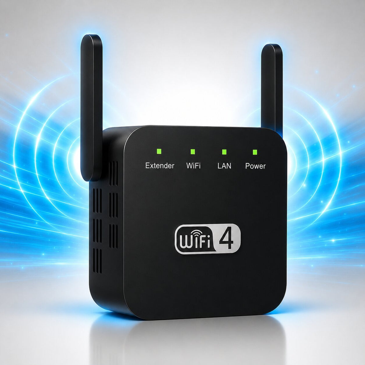 WiFi-Signalforstærker & Repeater | To Antenner & 2,4 GHz Trådløs Forbindelse | Op Til 300 Mbit/s Med Router- & Access Point-Tilstand | Vanero
