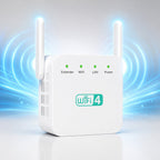 WiFi-Signalforstærker & Repeater | To Antenner & 2,4 GHz Trådløs Forbindelse | Op Til 300 Mbit/s Med Router- & Access Point-Tilstand | Vanero