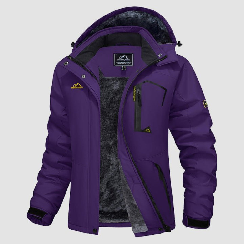 Char Polyester Med Fleecefor | Komfortabel Pasform Vinterjakke | Vandafvisende Hættedesign til Vintersport & Udendørs Brug | Vanero